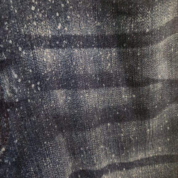 Judy Blue Relax Fit Mid Rise Skinny Jeans Mineral Blue Bleach Splatter Size13/31 - Picture 7 of 10
